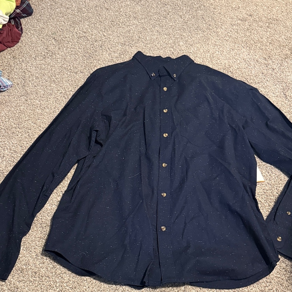 Old Navy Men's Casual Button Down Shirt - Navy Blue